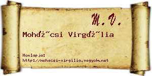 Mohácsi Virgília névjegykártya